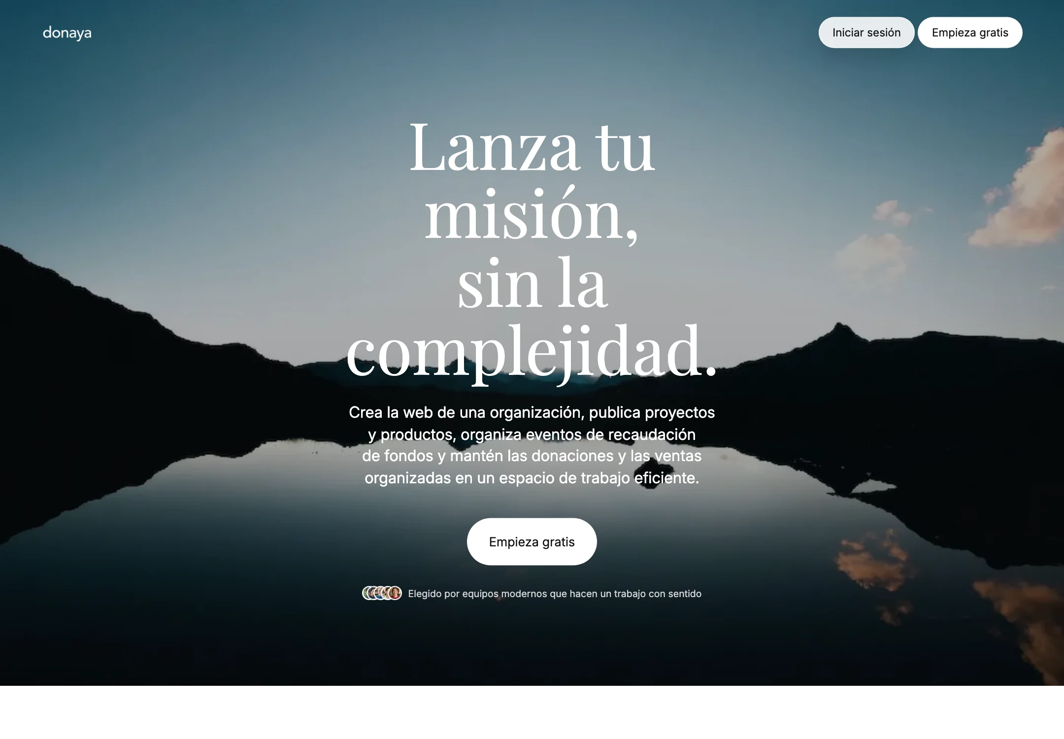 Donaya website captured from its current live design
